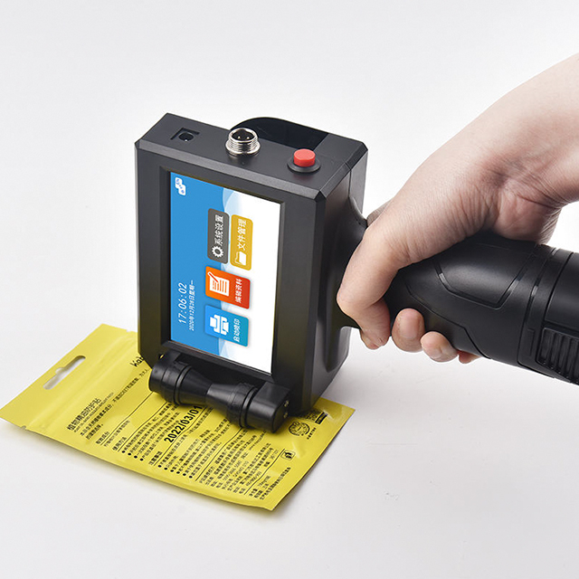 Handheld inkjet printer for printing expiration dates, codes, barcodes, QR codes, logos